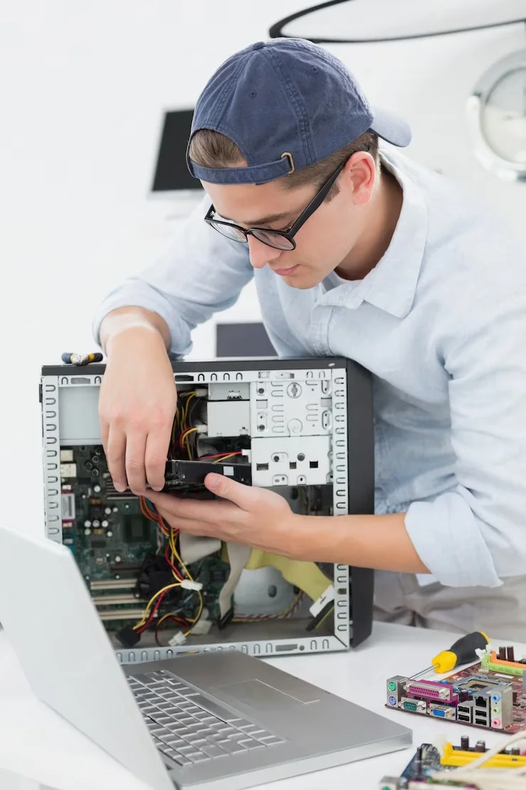 computer engineer working