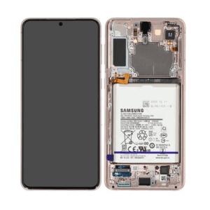 (F) Samsung Galaxy S21+ OLED skærm med ramme (Phantom Violet) (Original) - (FJERNLAGER)