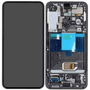 (F) Samsung Galaxy S22 OLED skærm med ramme (Phantom Black) (Original) - (FJERNLAGER)