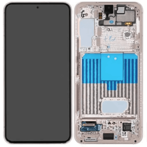 (F) Samsung Galaxy S22 OLED skærm med ramme (Pink Gold) (Original) - (FJERNLAGER)