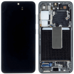 (F) Samsung Galaxy S23 OLED skærm med ramme (Phantom Black) (Original)(incl. pre-assembled frame) - (FJERNLAGER)