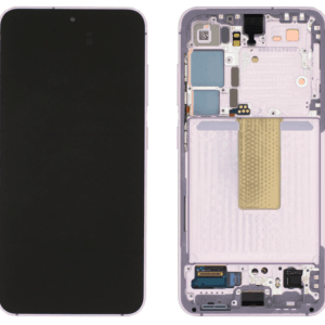 (F) Samsung Galaxy S23 OLED skærm med ramme (lilla) (Original) - (FJERNLAGER)