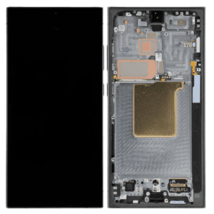 (F) Samsung Galaxy S24 Ultra OLED skærm med ramme (Titanium Black) (Original) - (FJERNLAGER)